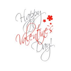 Happy Valentine`s Day hand lettering card or background N12
