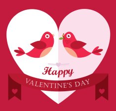 Love birds heart design