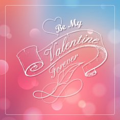 Happy Valentines Typography Background N4