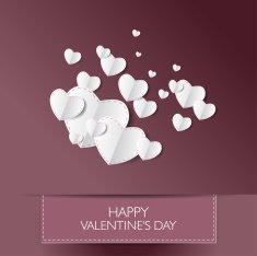 Valentine's card with text and heart shape Vector ilustration N47