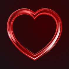 Abstract shiny heart's shape N3