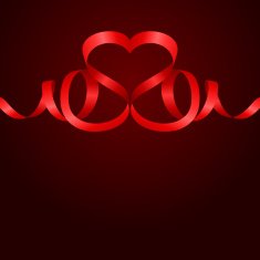Heart from ribbon Valentine's day N7