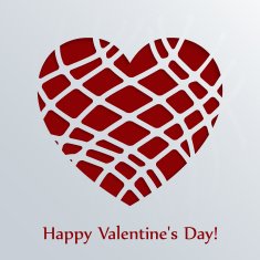 Valentines day card with heart N23