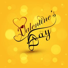 Valentine's day card beautiful stylish text colorful vector