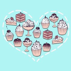 heart from sweets