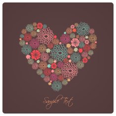 Greetings card flower heart