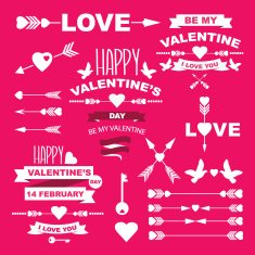 Valentine's Day set of symbols N3