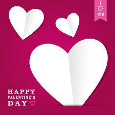 Valentine's Day Folded Paper Design