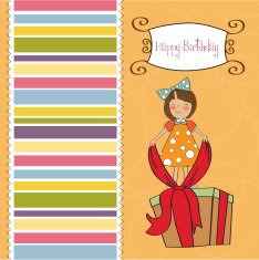 nice girl with a big gift box N11