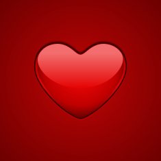 Red glossy heart Valentine's day N4