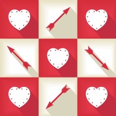 Funny pop-art card for Valentine Day