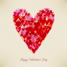 Valentine's Day retro hearth card