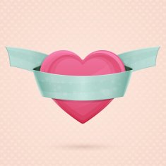 Heart and Ribbon Three