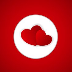 Happy Valentines Day card with heart Vector illustration N106