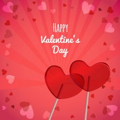 Lollipops heart shaped Valentine's Day N2