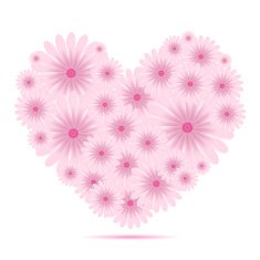 Vector creative heart of flowers