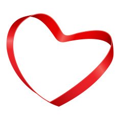 Heart from ribbon Valentine's day N8