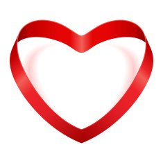 Heart from ribbon Valentine's day N9