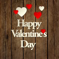 Happy Valentines day card vector background
