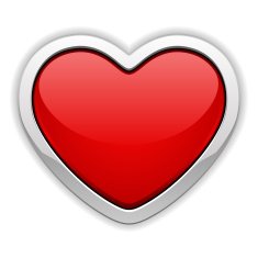 Red glossy heart Valentine's day N5