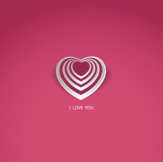 Valentine's card with text and heart shape Vector ilustration N48