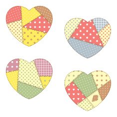 Patchwork hearts
