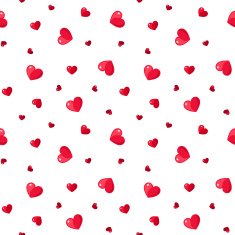 Seamless pattern with red hearts Vector illustration