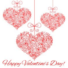 Valentine's card with elegant heart N3