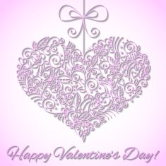 Valentine's card with elegant heart N4