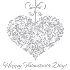 Valentine's card with elegant heart N5