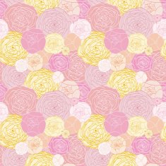 Seamless pattern from the drawn light roses