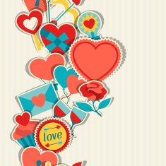 Valentine's and Wedding seamless pattern N2
