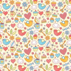 Romantic seamless pattern Valentine background N11