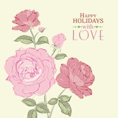 Invitation with roses N7