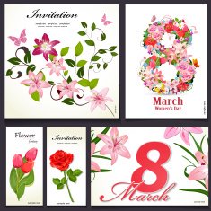 Set of floral cards for your design N12