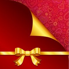Vector Valentine's day greeting card with hearts