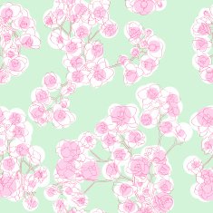 Colored orchids pattern N2