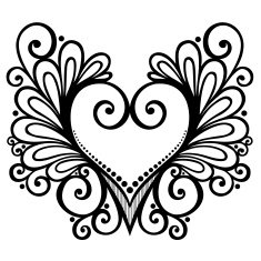 Vector Deco Floral Heart