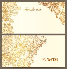 Horizontal luxury invitation N6