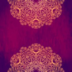 Vintage invitation card with lace ornament N52