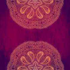 Vintage invitation card with lace ornament N54