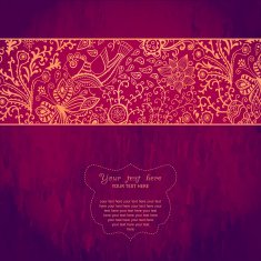 Vintage invitation card on grunge background N17