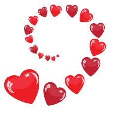 Valentine's background with many hearts N2