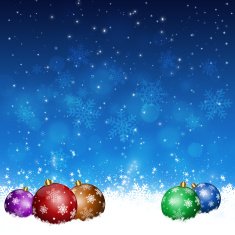Xmas Balls on Snow N2