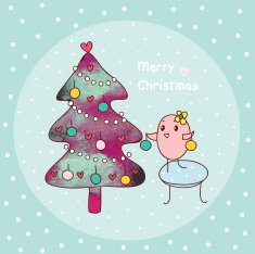 merry christmas and bird N3