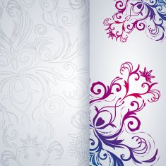 Abstract vector background with floral item N8