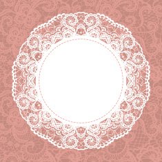 Elegant doily on lace gentle background N27