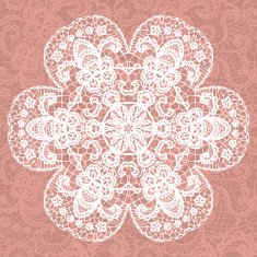 Elegant lacy doily Vector snowflake N2