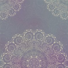 Beautiful arabesque lace pattern background vector N4