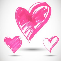 Pink big heart shape N2